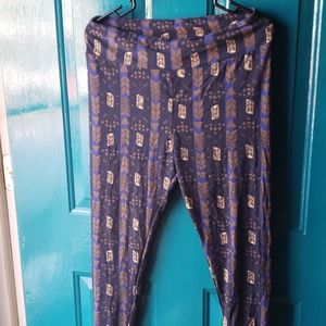 Lularoe leggings tall and curvy blue navy
